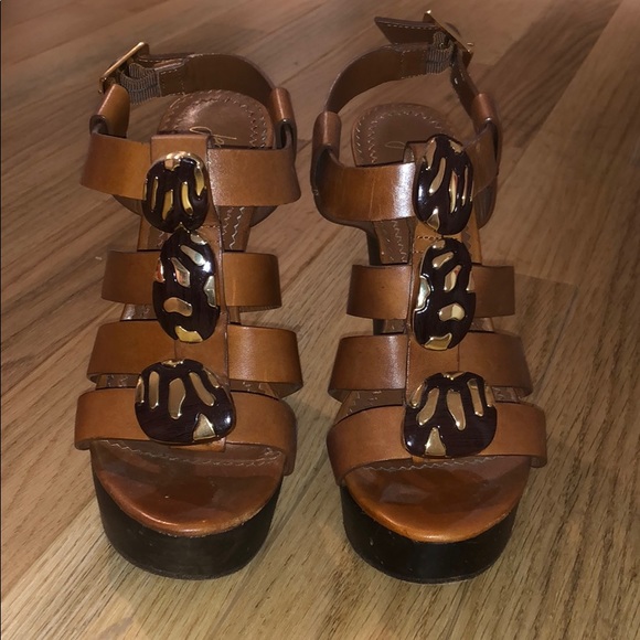 Jean-Michel Cazabat brown wedges 6.5 - Picture 1 of 6